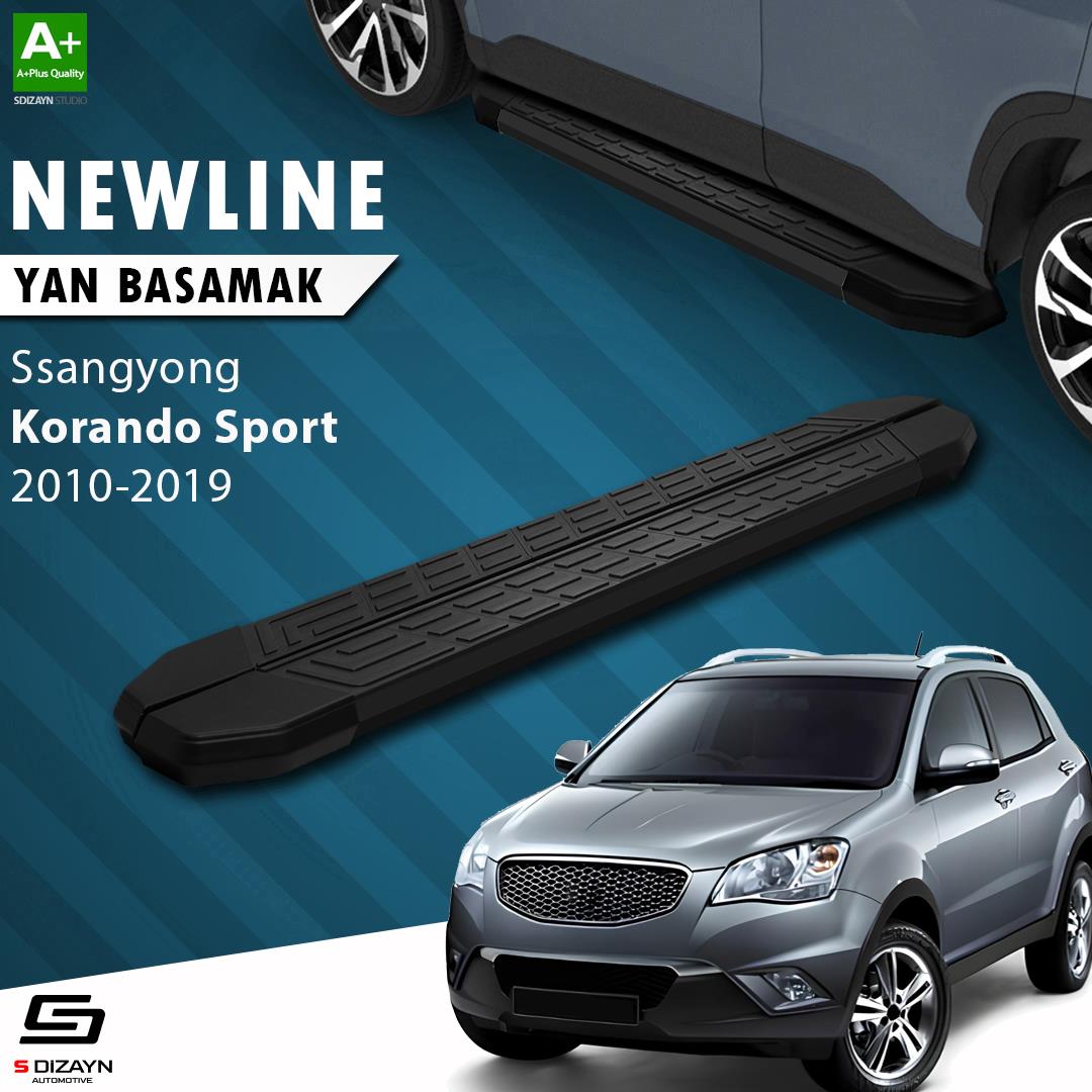 S-Dizayn Ssangyong Korando Sport NewLine Siyah Yan Basamak 203 Cm 2010-2019 A+ Kalite