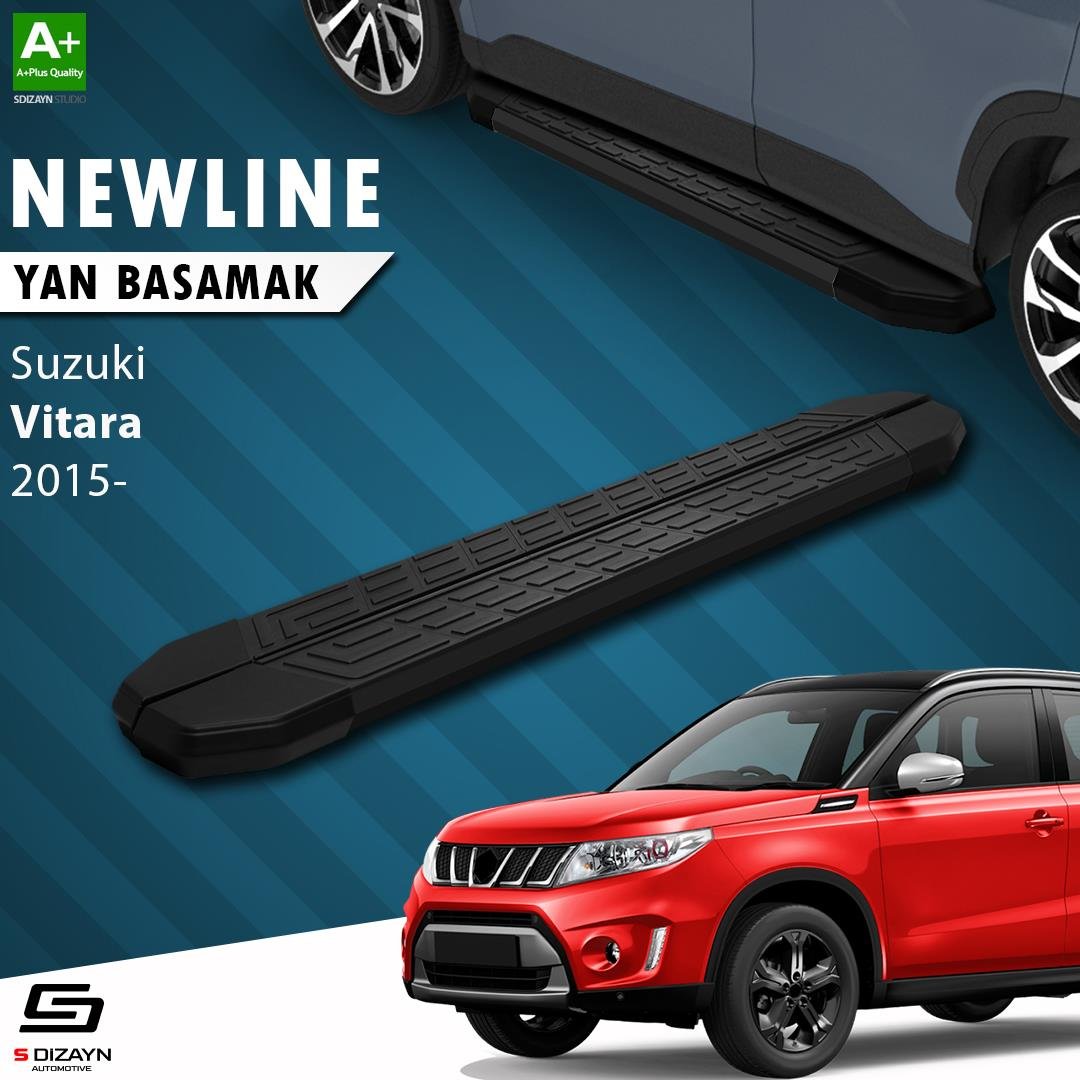 S-Dizayn Suzuki Vitara 4 NewLine Siyah Yan Basamak 163 Cm 2015 Üzeri A+ Kalite