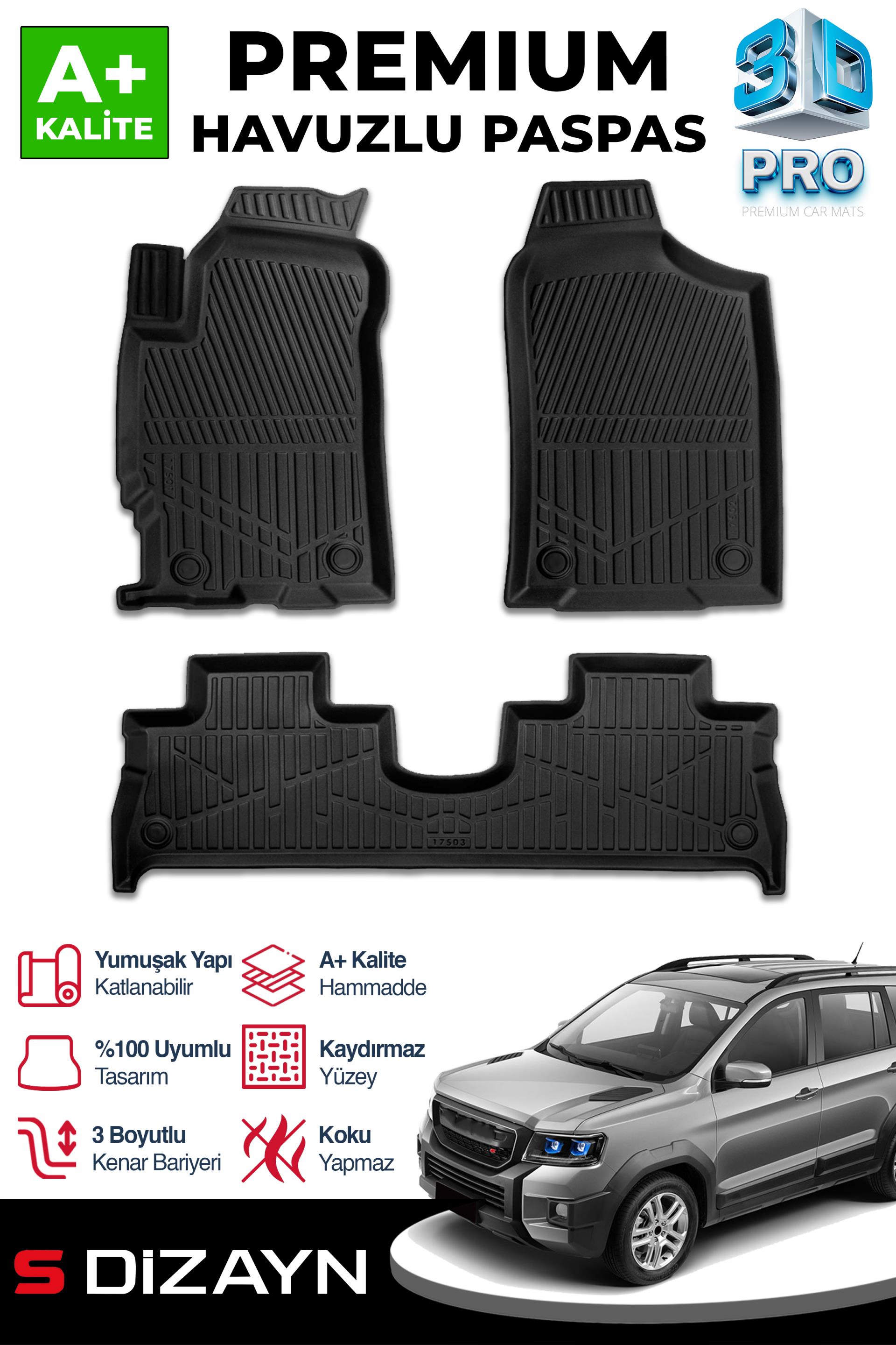 S-Dizayn SWM G03 F 3D Pro Havuzlu Paspas 2024 Üzeri A+ Kalite