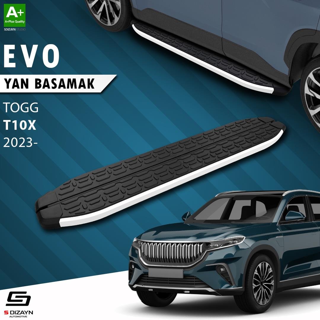 S-Dizayn TOGG T10X Evo Aluminyum Yan Basamak 203 Cm 2023 Üzeri A+ Kalite