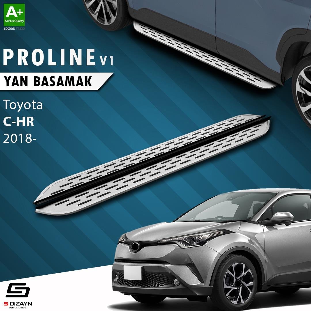 S-Dizayn Toyota C-HR OEM Still Pro V1 Aluminyum Yan Basamak 173 Cm 2016-2023 A+ Kalite