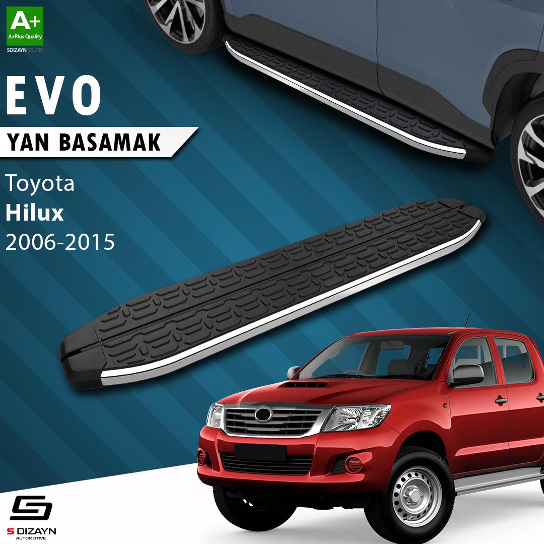 S-Dizayn Toyota Hilux 7 Evo Krom Yan Basamak 203 Cm 2006-2015 A+ Kalite