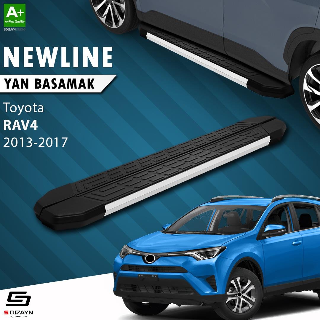 S-Dizayn Toyota Rav 4 4 NewLine Aluminyum Yan Basamak 173 Cm 2013-2017 A+ Kalite
