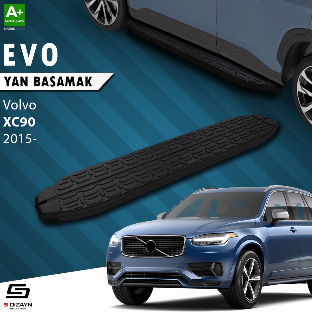 S-Dizayn Volvo XC90 2 Evo Siyah Yan Basamak 193 Cm 2015 Üzeri