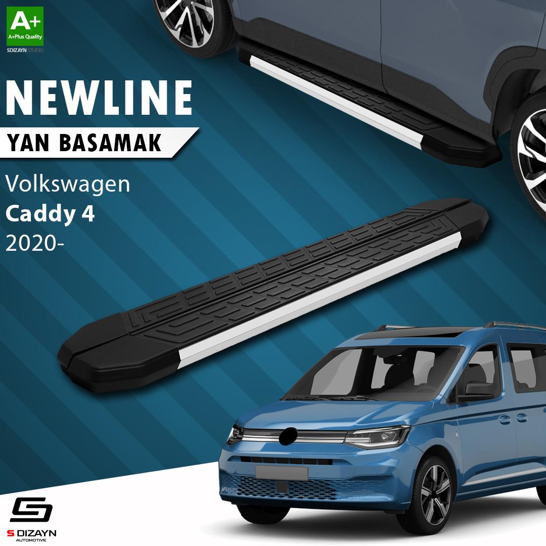 S-Dizayn VW Caddy 4 NewLine Aluminyum Yan Basamak 193 Cm 2020 Üzeri A+ Kalite