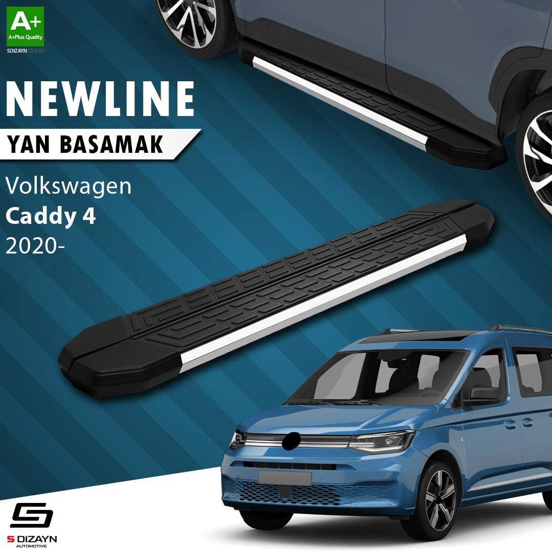 S-Dizayn VW Caddy 4 NewLine Krom Yan Basamak 193 Cm 2020 Üzeri A+ Kalite