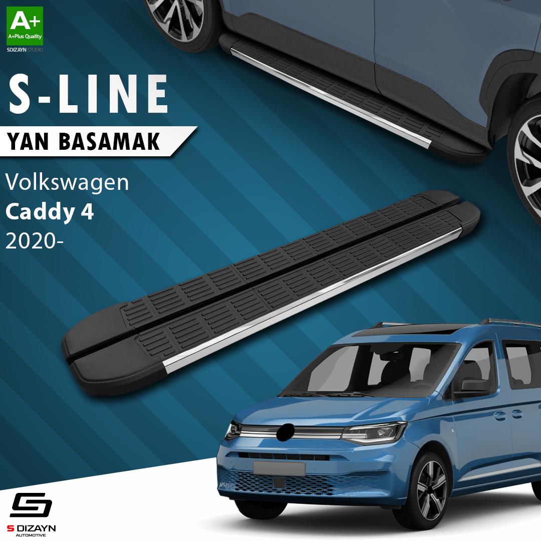 S-Dizayn VW Caddy 4 S-Line Krom Yan Basamak 193 Cm 2020 Üzeri A+ Kalite