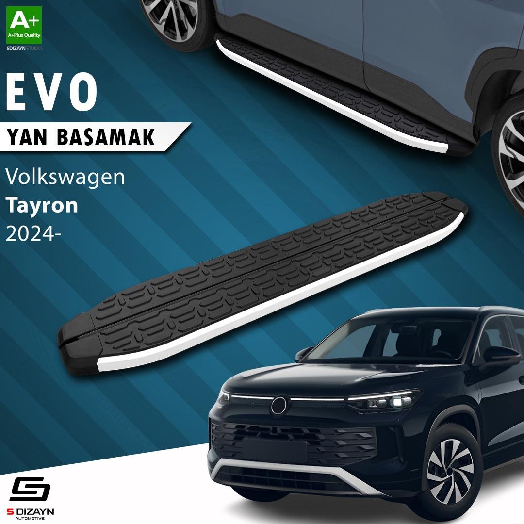 S-Dizayn VW Tayron 2 Evo Aluminyum Yan Basamak 193 Cm 2024 Üzeri A+ Kalite