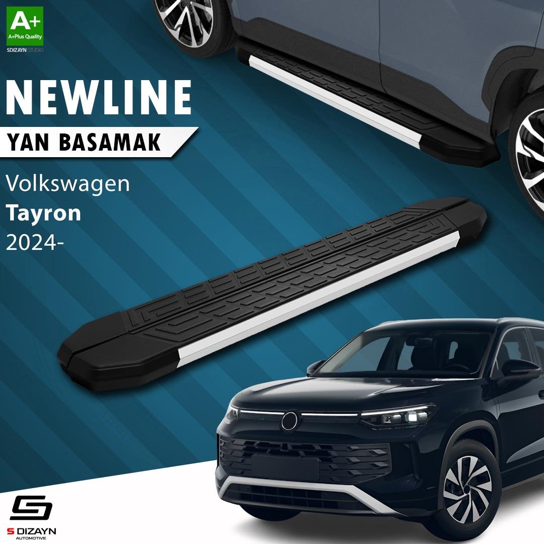 S-Dizayn VW Tayron 2 NewLine Aluminyum Yan Basamak 193 Cm 2024 Üzeri A+ Kalite