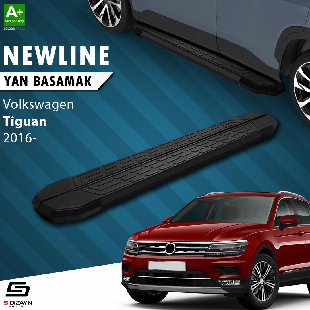 S-Dizayn VW Tiguan 2 NewLine Siyah Yan Basamak 173 Cm 2016-2024 A+ Kalite