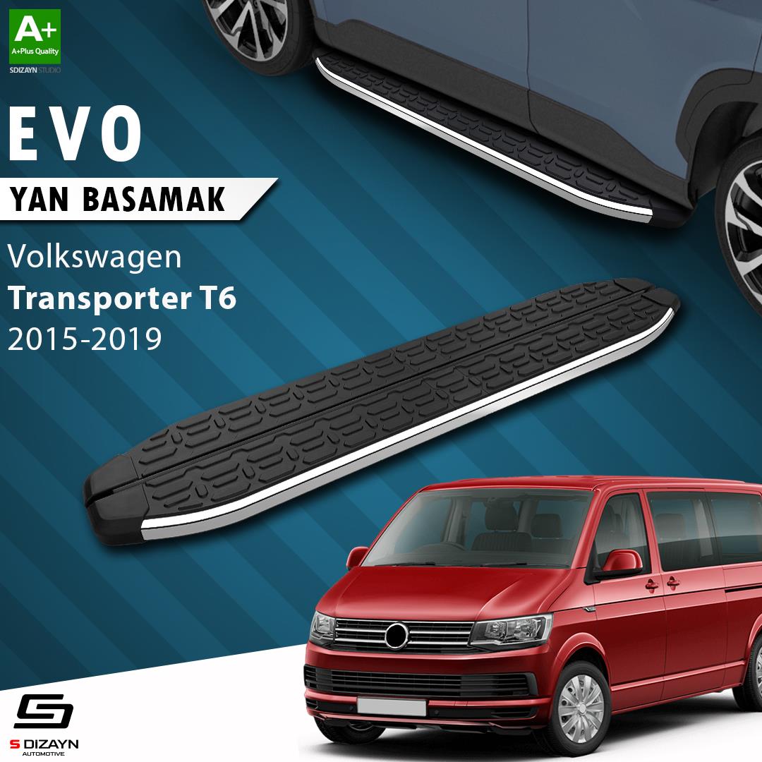 S-Dizayn VW Transporter T6 Uzun Şase Evo Krom Yan Basamak 253 Cm 2015-2019 A+ Kalite