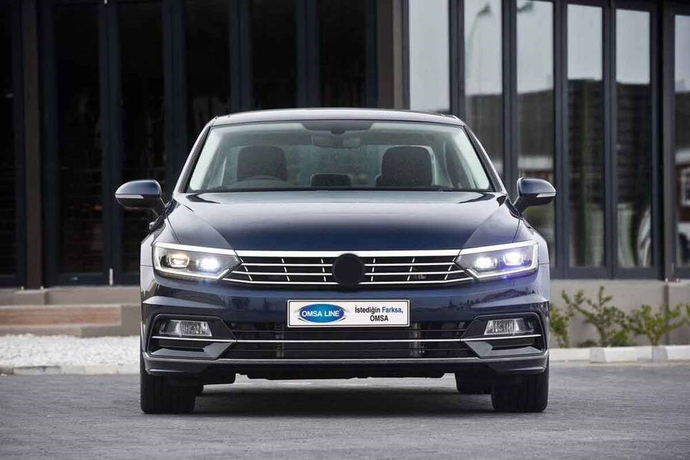 VW Passat B8.5 Krom Far Üstü Çıta 3 Parça 2019 ve Sonrası