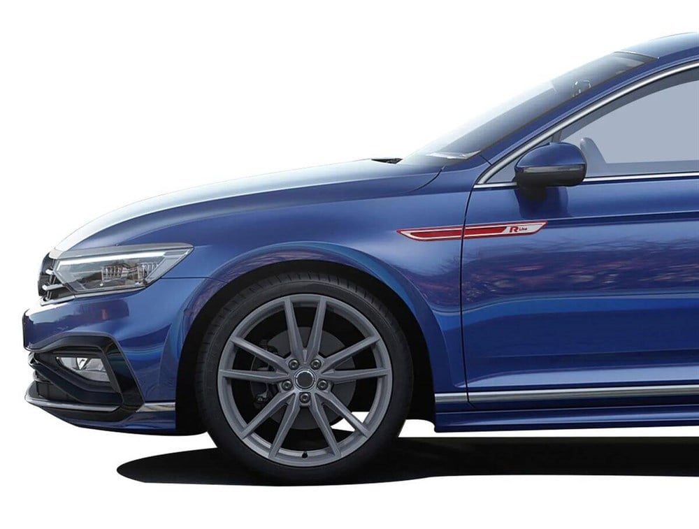 VW Passat B8.5 R-line Krom Çamurluk Çıtası Kırmızı 4 Parça ABS 2019 ve Sonrası