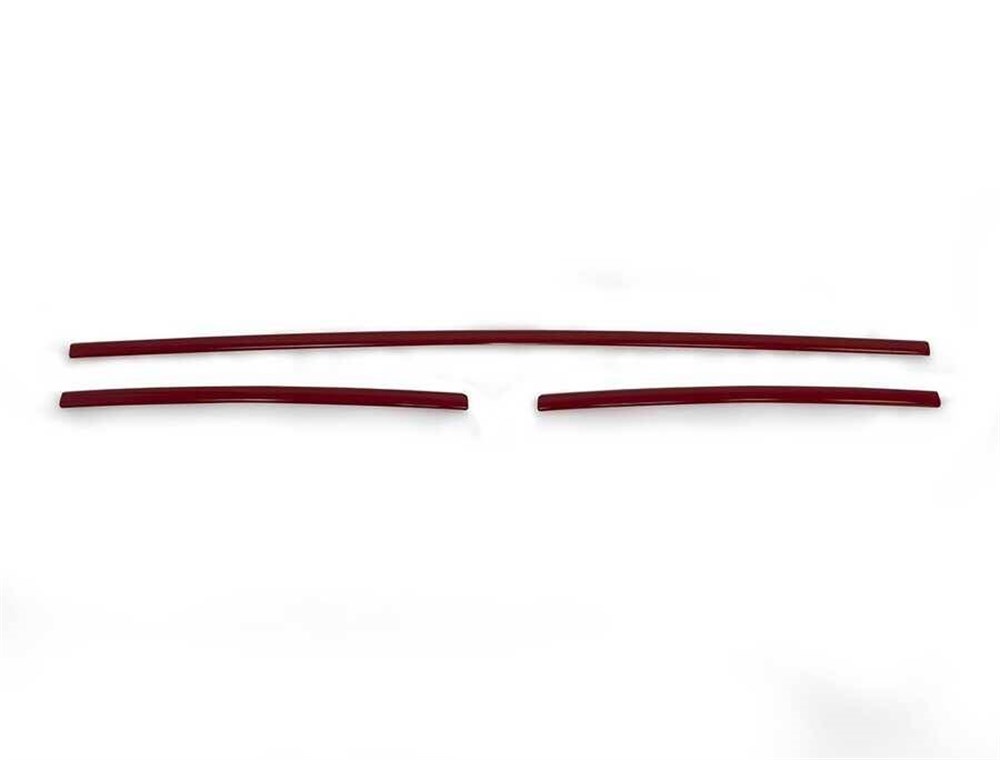 VW T6 Transporter Kırmızı Krom Ön Tampon Çıtası Comfortline & Highline 3 Parça 2015 ve Sonrası