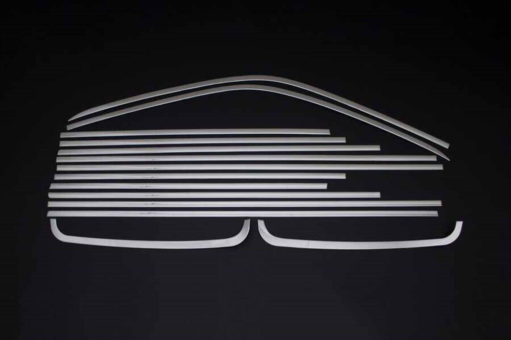 VW T6 Transporter Krom Cam Çerçevesi 14 Parça Tek Sürgü Uzun Şase 2015 ve Sonrası