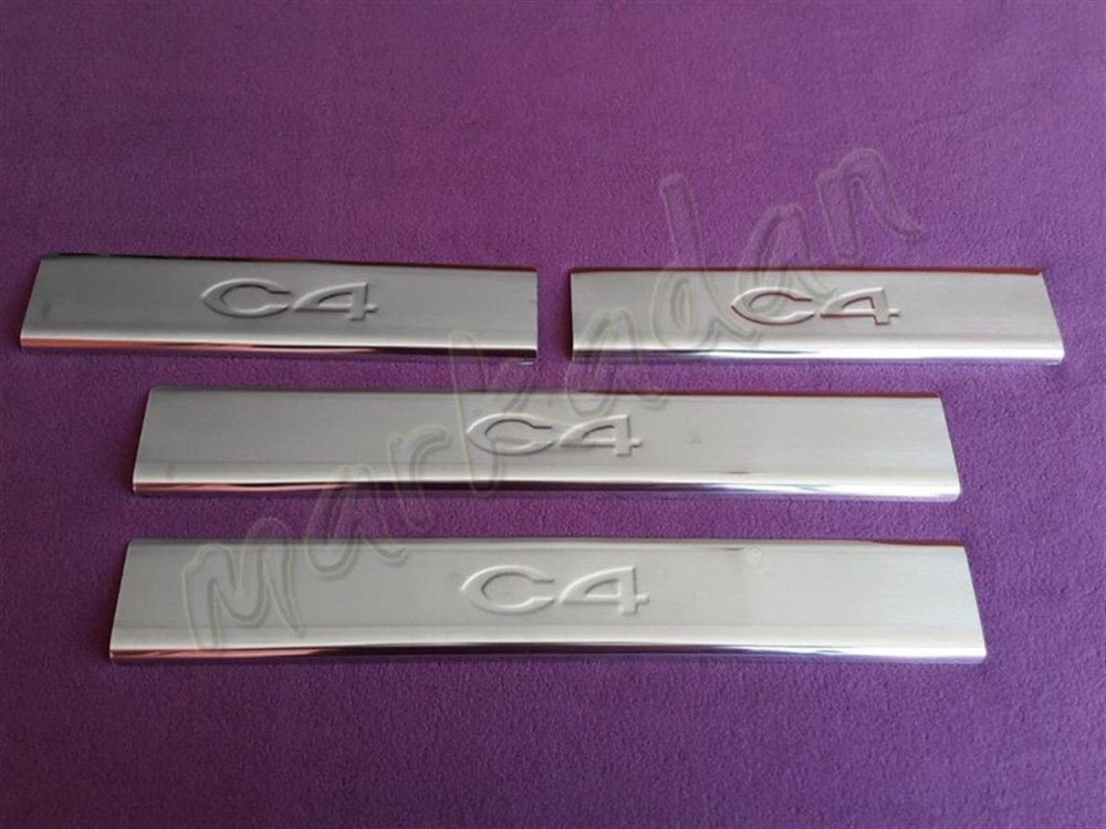 WOC Chrome Citroen C4 Kapı Eşiği 2010 Sonrası 4 Parça Paslanmaz Çelik