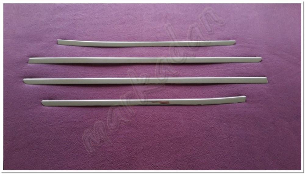 WOC Chrome Dacia Duster Krom Cam Çıtası 2018 Sonrası 4 Parça Paslanmaz Çelik