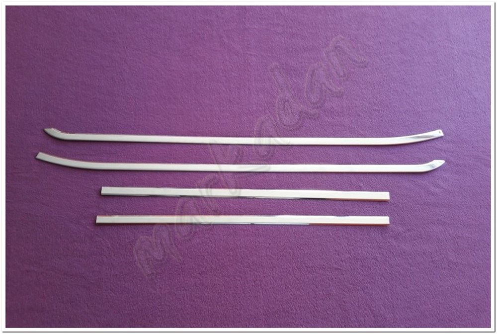 WOC Chrome Fiat Doblo Krom Cam Çıtası 2010 Sonrası 4 Parça Paslanmaz Çelik