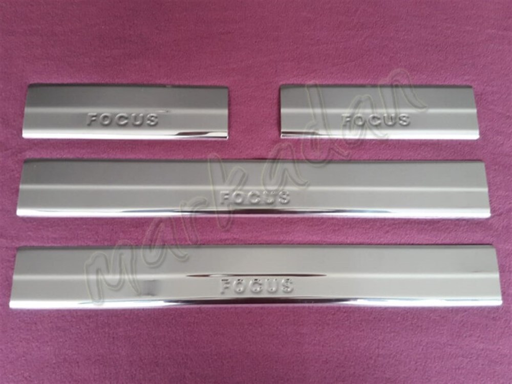WOC Chrome Ford Focus Kapı Eşiği 2011-2018 4 Parça Paslanmaz Çelik