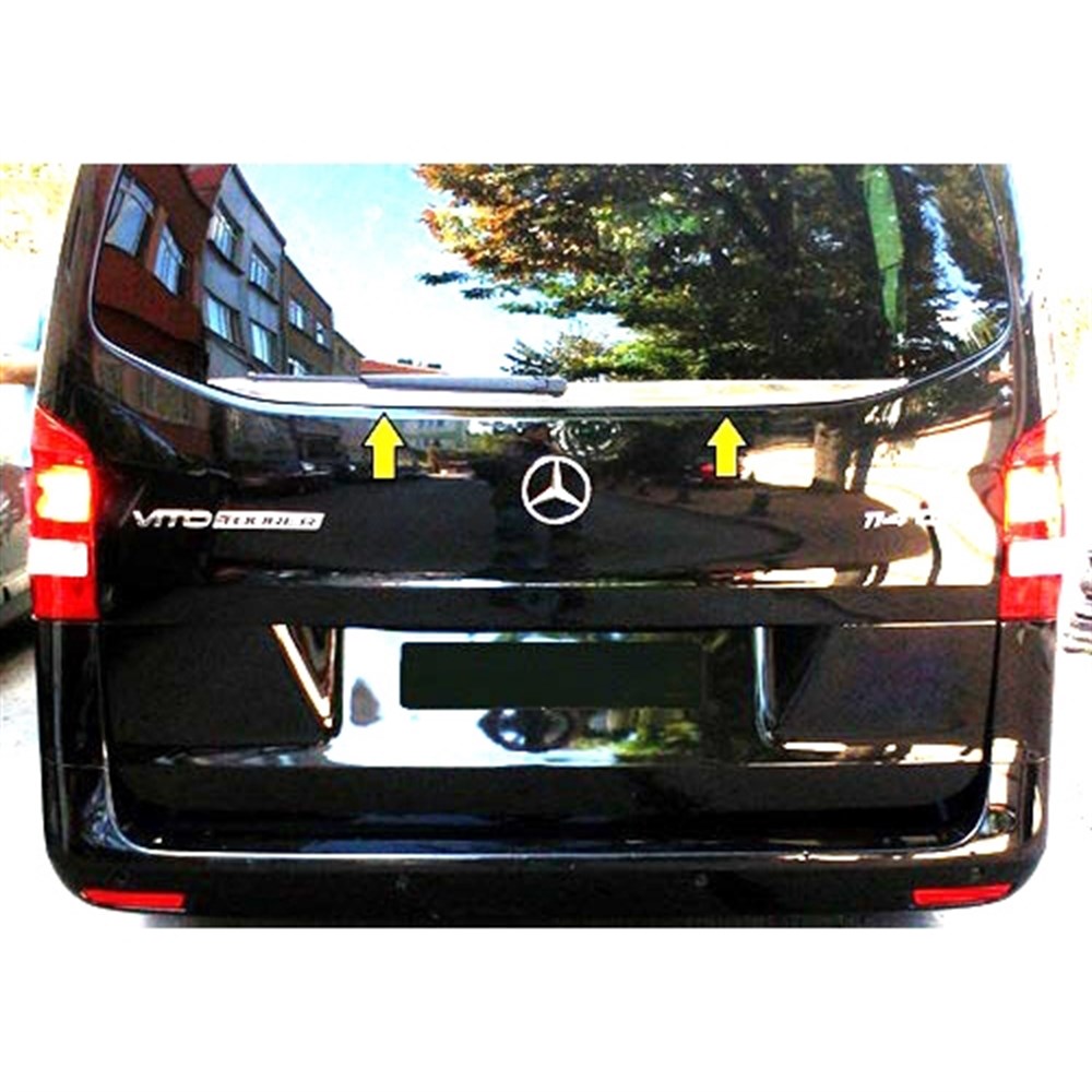 WOC Chrome Mercedes Vito Krom Bagaj Camı Alt Çıtası 2014 Sonrası Paslanmaz Çelik