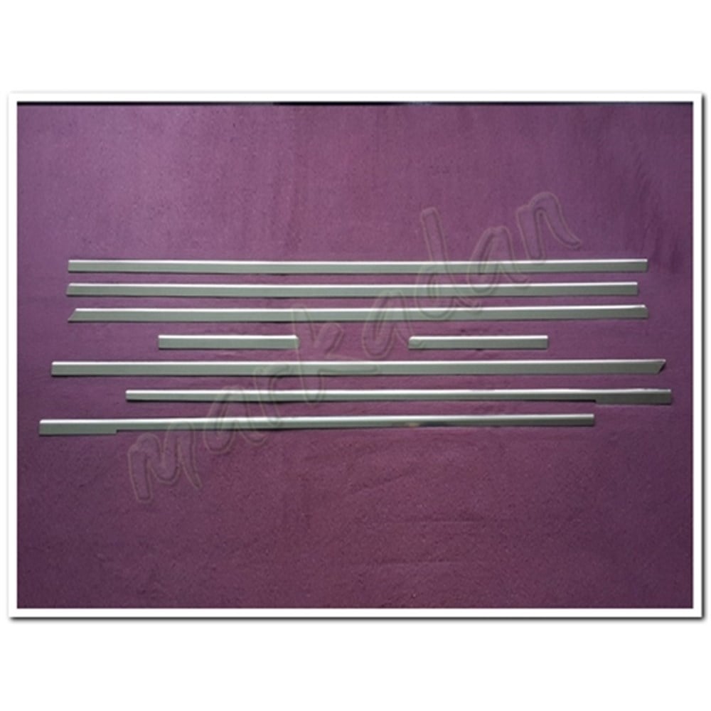 WOC Chrome Mercedes Vito W447 Kısa Şase Krom Cam Çıtası 2014 Sonrası 8 Parça Paslanmaz Çelik