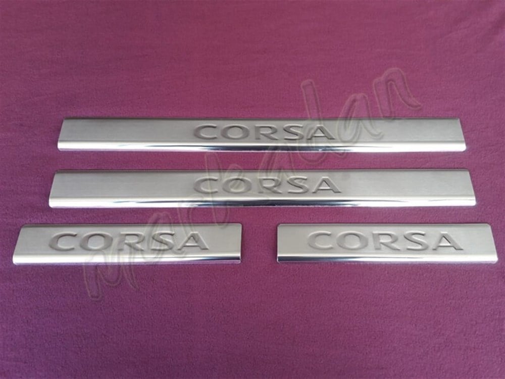 WOC Chrome Opel Corsa C Kapı Eşiği 2000-2006 4 Parça Paslanmaz Çelik