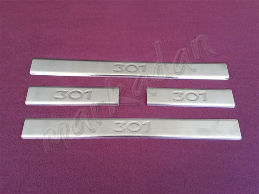 WOC Chrome Peugeot 301 Kapı Eşiği 2012 Sonrası 4 Parça Paslanmaz Çelik