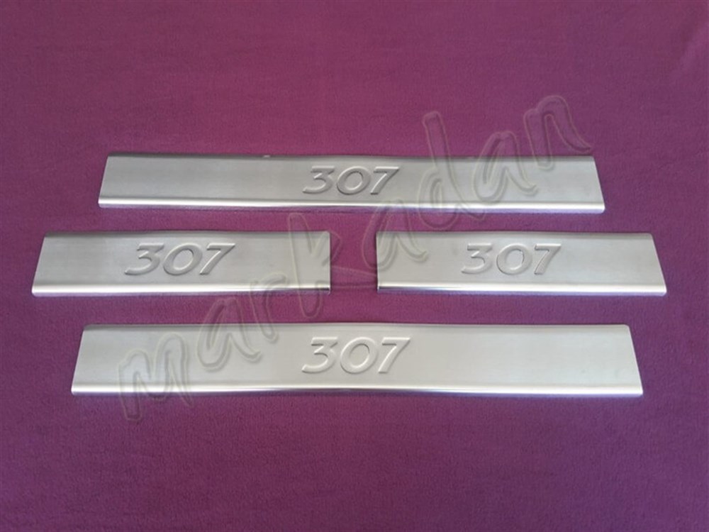 WOC Chrome Peugeot 307 Kapı Eşiği 2001-2008 4 Parça Paslanmaz Çelik