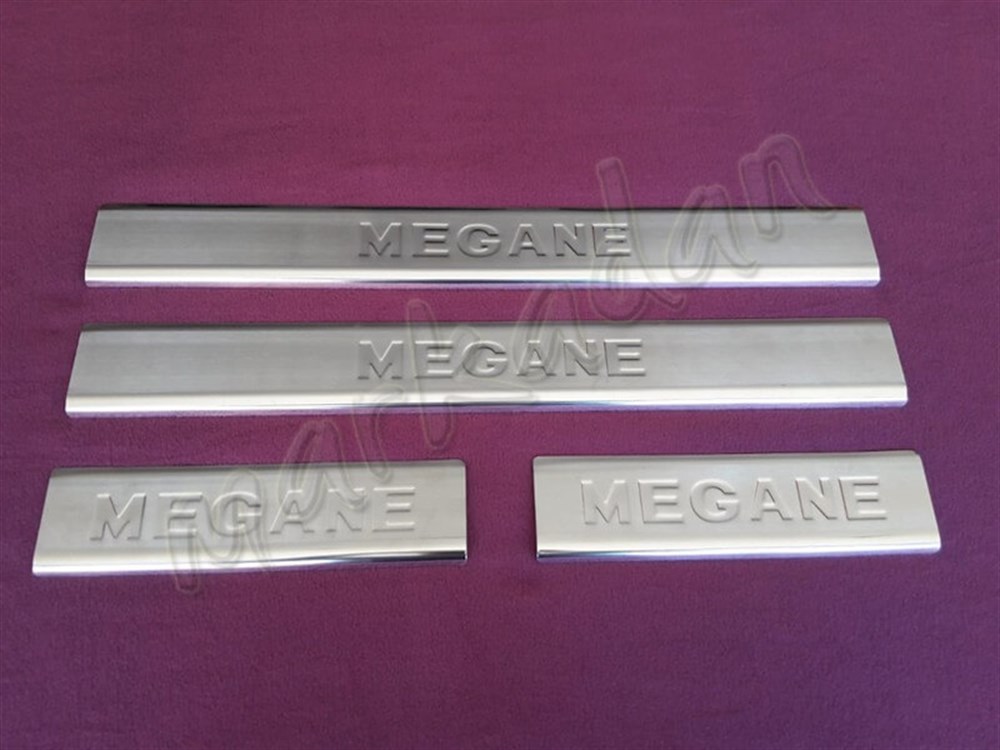 WOC Chrome Renault Megane 2 Kapı Eşiği 2004-2010 4 Parça Paslanmaz Çelik