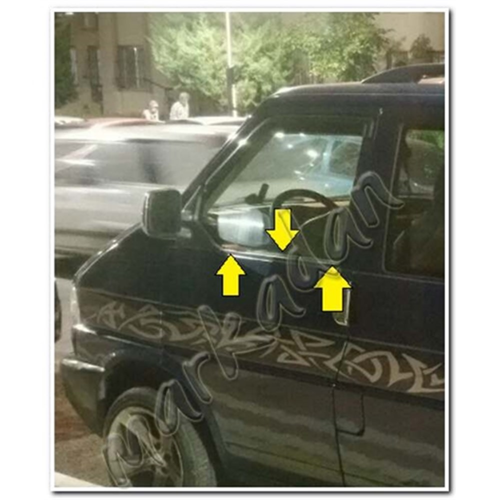 WOC Chrome VW T4 Caravelle Krom Cam Çıtası 1995-2003 2 Parça Paslanmaz Çelik