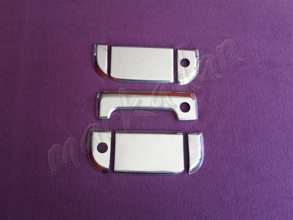 WOC Chrome VW T4 Caravelle Kapı Kolu 1995-2003 3 Kapı 7 Parça Paslanmaz Çelik