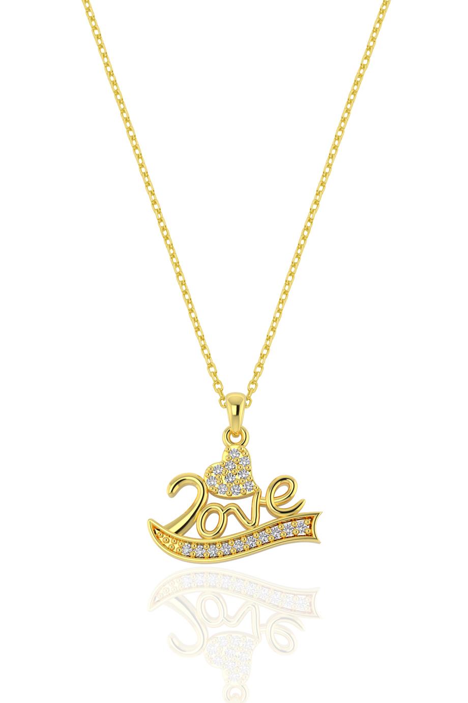 Taşlı KolyeGümüş Love KolyeGümüş Love Kolye