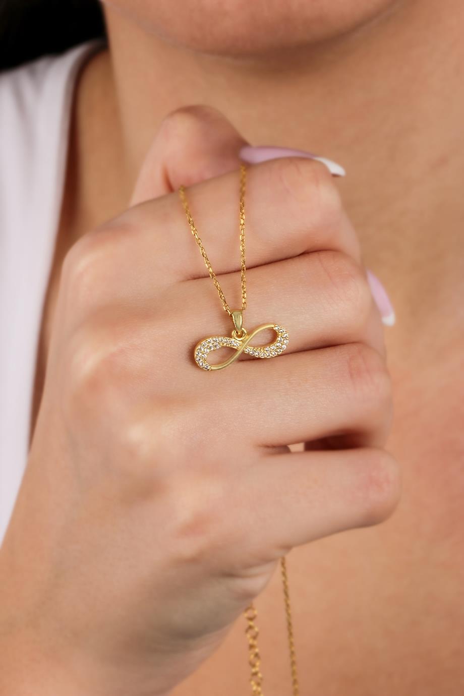 Gümüş Sonsuzluk Kolye