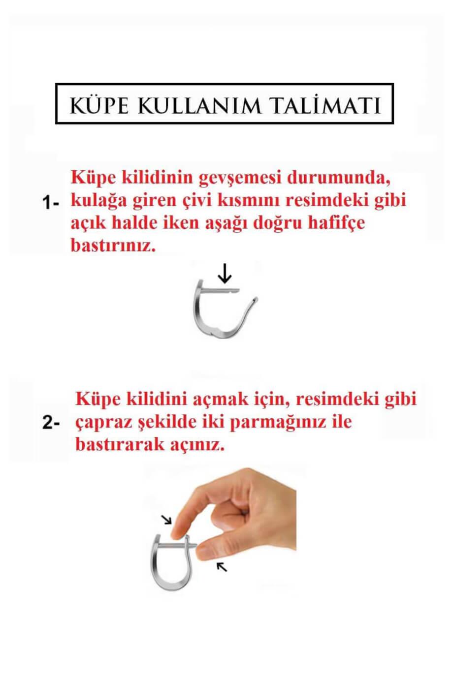 Şimşek Figürlü Gümüş Küpe
