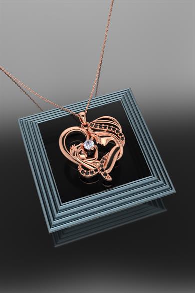 Anne Bebek Gümüş Kolye