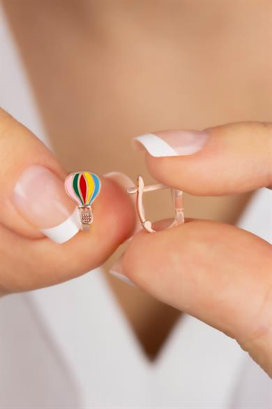 Balon Figürlü Gümüş Çocuk J Küpe