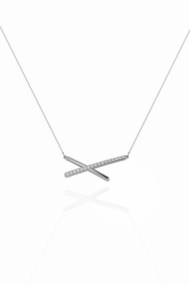 Çubuklu Gümüş Kolye