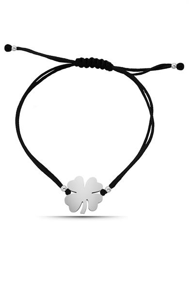 Dört Yapraklı Yonca Gümüş Bileklik