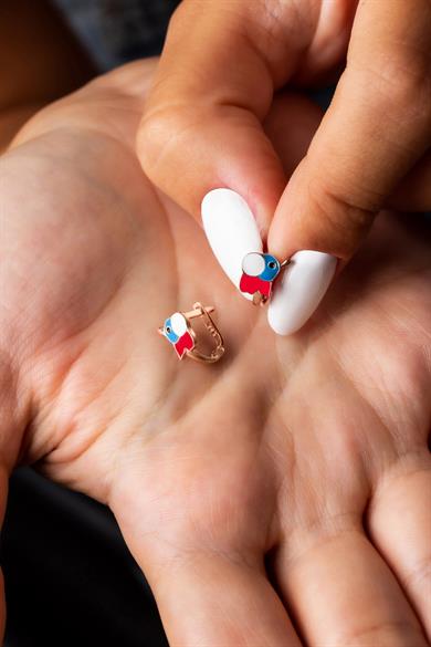 Fil Gümüş Çocuk J Küpe