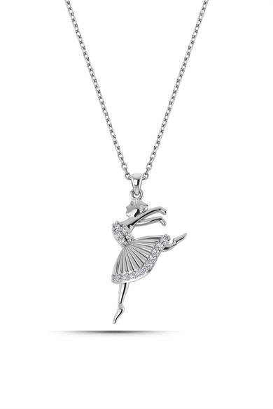 Gümüş Balerin Kolye