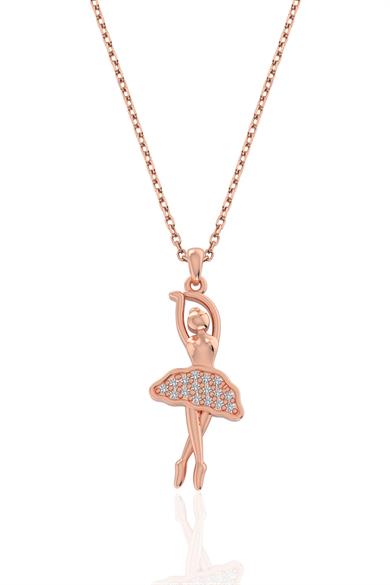 Gümüş Balerin Kolye