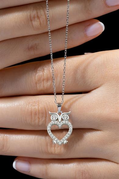 Gümüş Baykuş Kolye