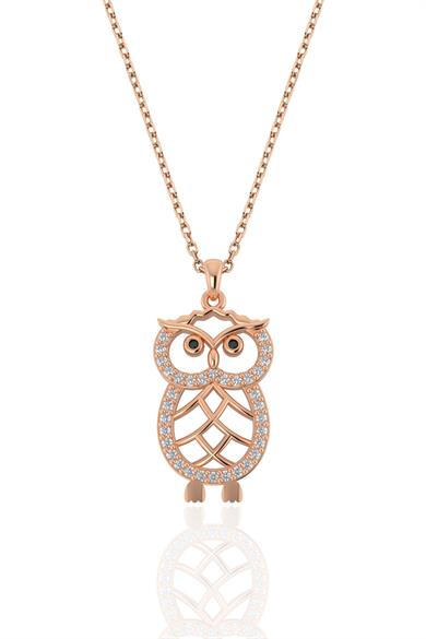 Gümüş Baykuş Kolye