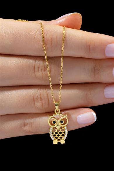 Gümüş Baykuş Kolye