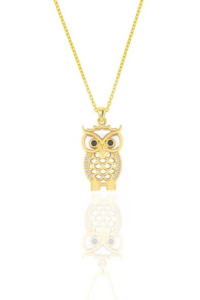 Gümüş Baykuş Kolye