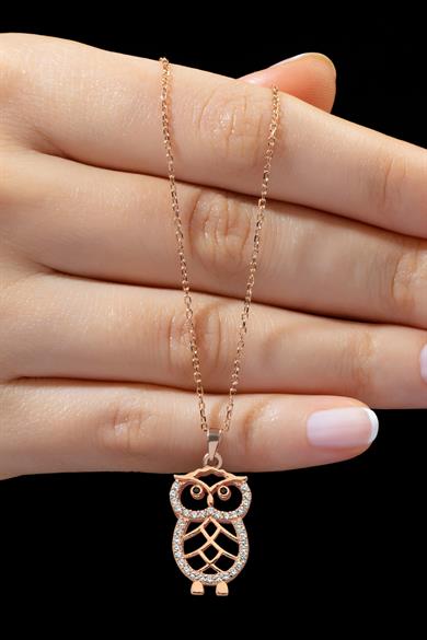 Gümüş Baykuş Kolye