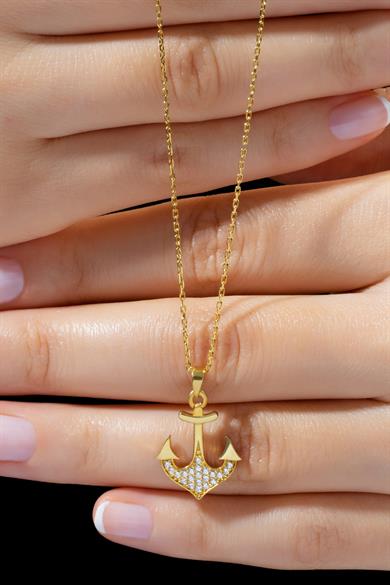 Gümüş Çapa Kolye