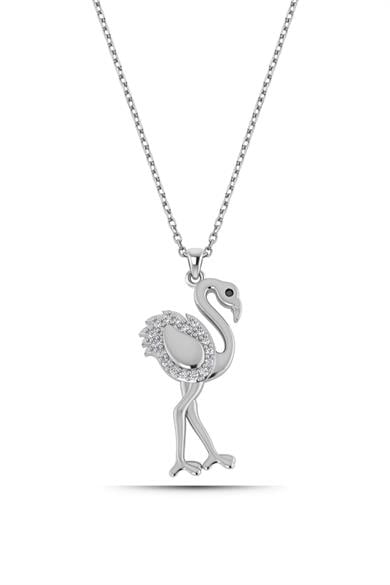Gümüş Flamingo Kolye
