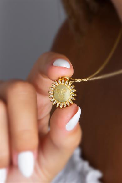 Gümüş Güneş Kolye