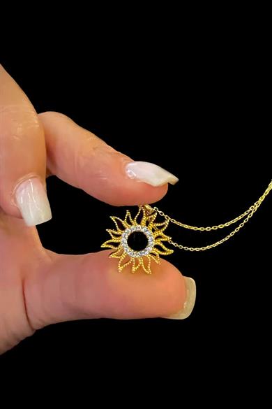 Gümüş Güneş Kolye